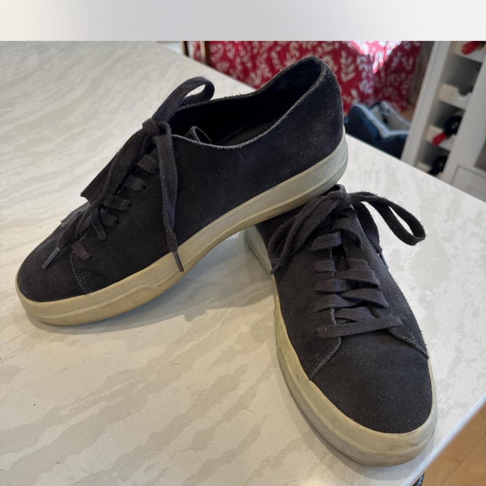 Vince Grey Suede Sneakers Casual Design